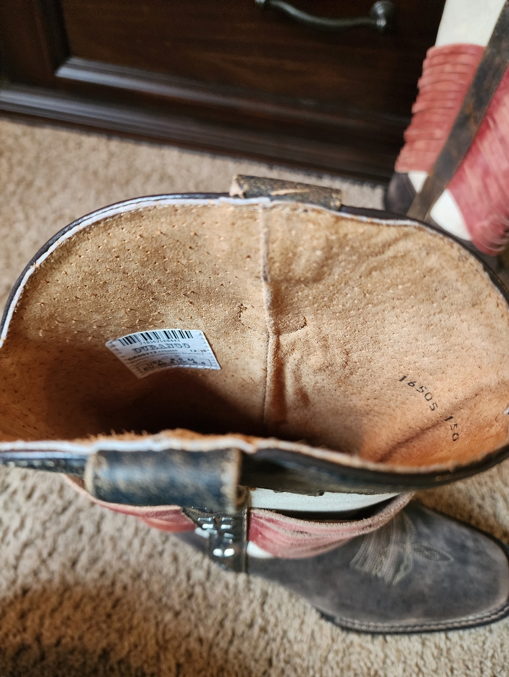 Women Leather Durango Western Boots New 8.5 Made In MX Stars - Picture 4 of 5